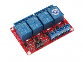 4 x relé modul s optočlenem 5VDC / 250VAC / 10A nastavitelná úroveň napětí