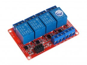 4 x relé modul s optočlenem 12VDC / 250VAC / 10A nastavitelná úroveň napětí
